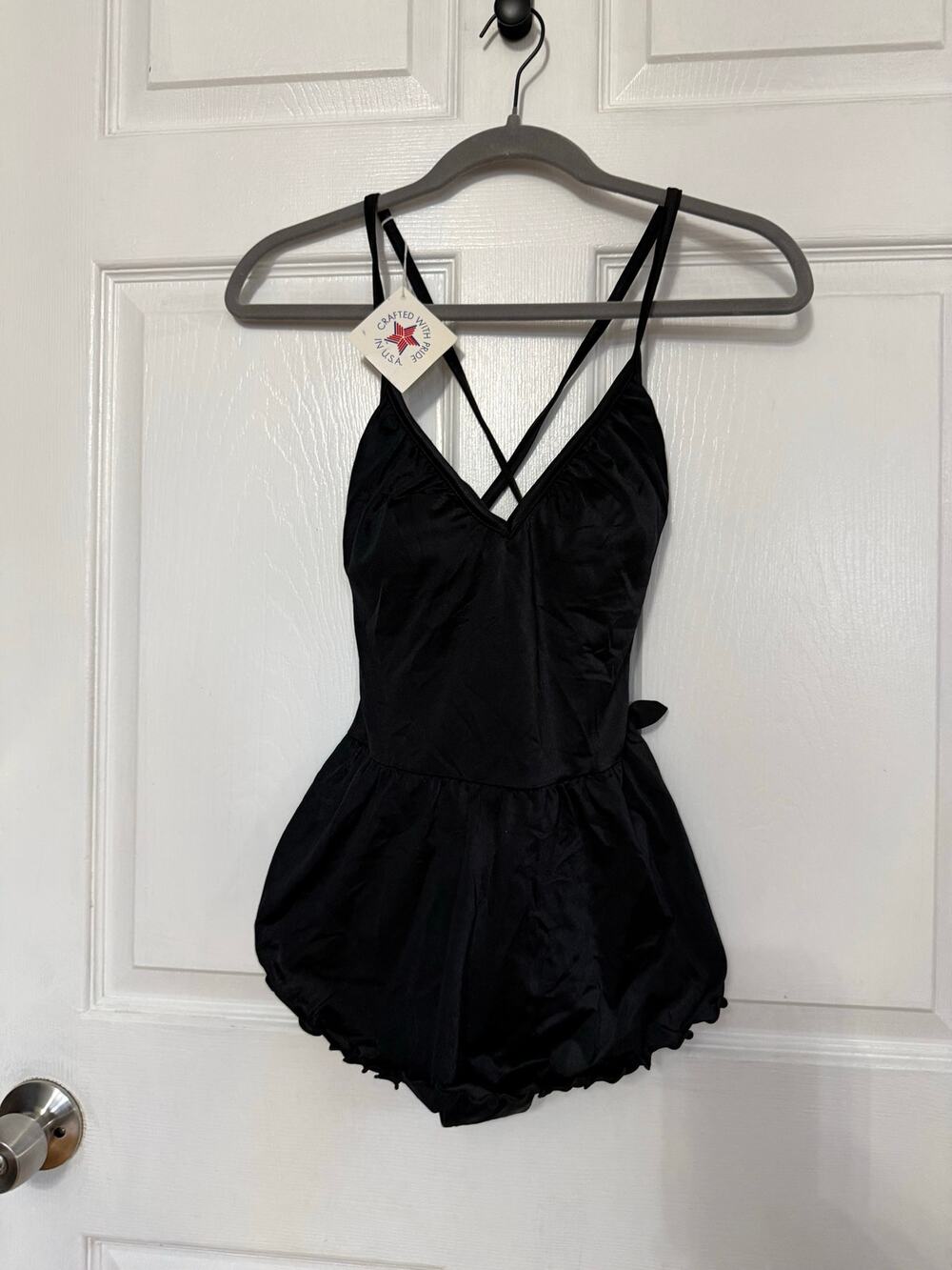 VTG Target Deadstock Solid Black One Piece
Swimsuit NWT Size 14 USA Union Made